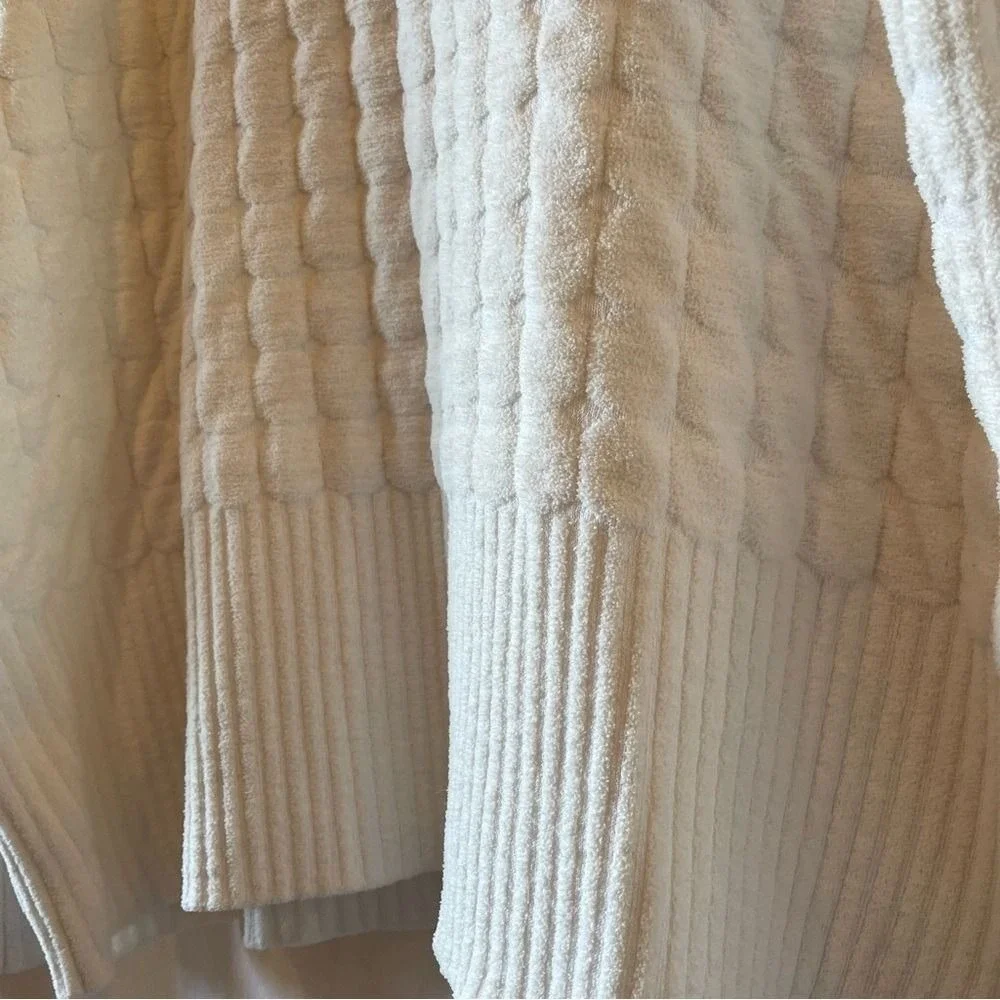 Vintage Liz Claiborne Cream‎ Sweater Bubble Pullover Women's Size XXL Plush Cozy
